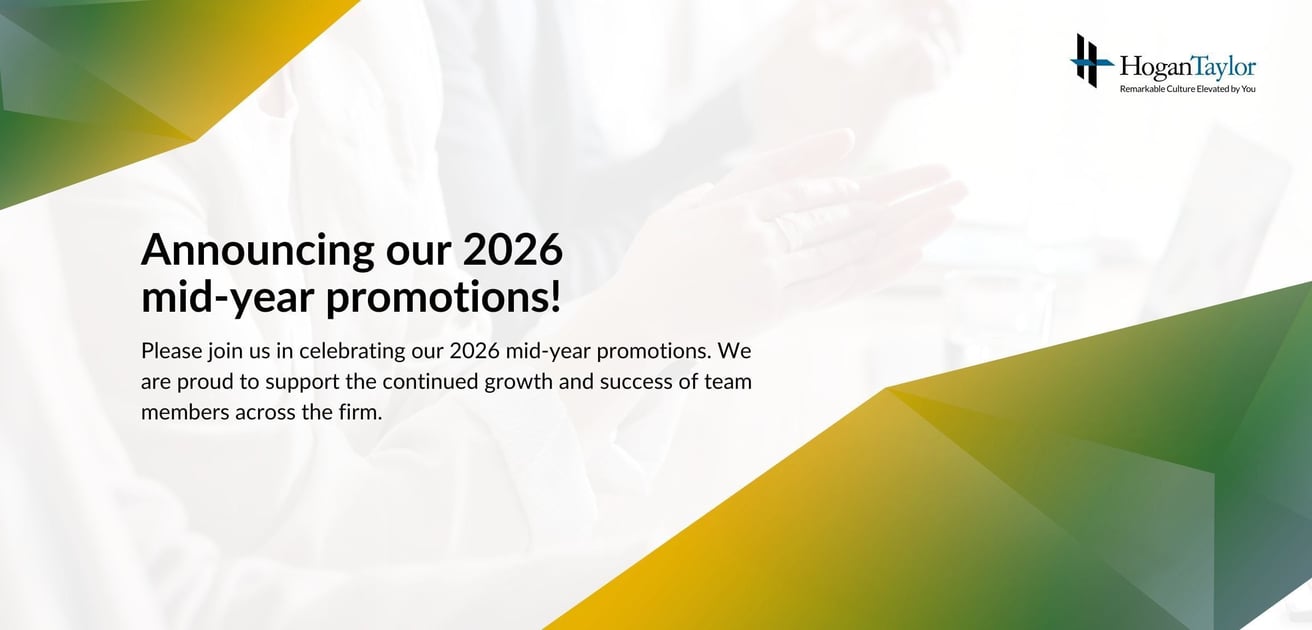 HoganTaylor 2026 Mid-Year Promotions